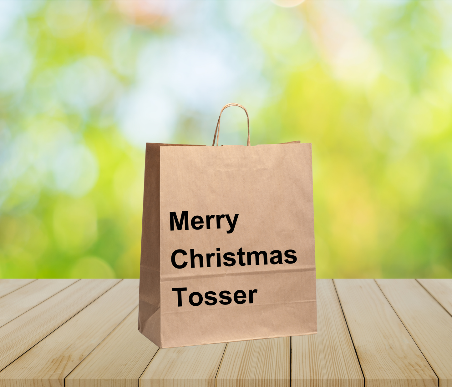 Funny Gift Bag – “Merry Christmas Tosser”