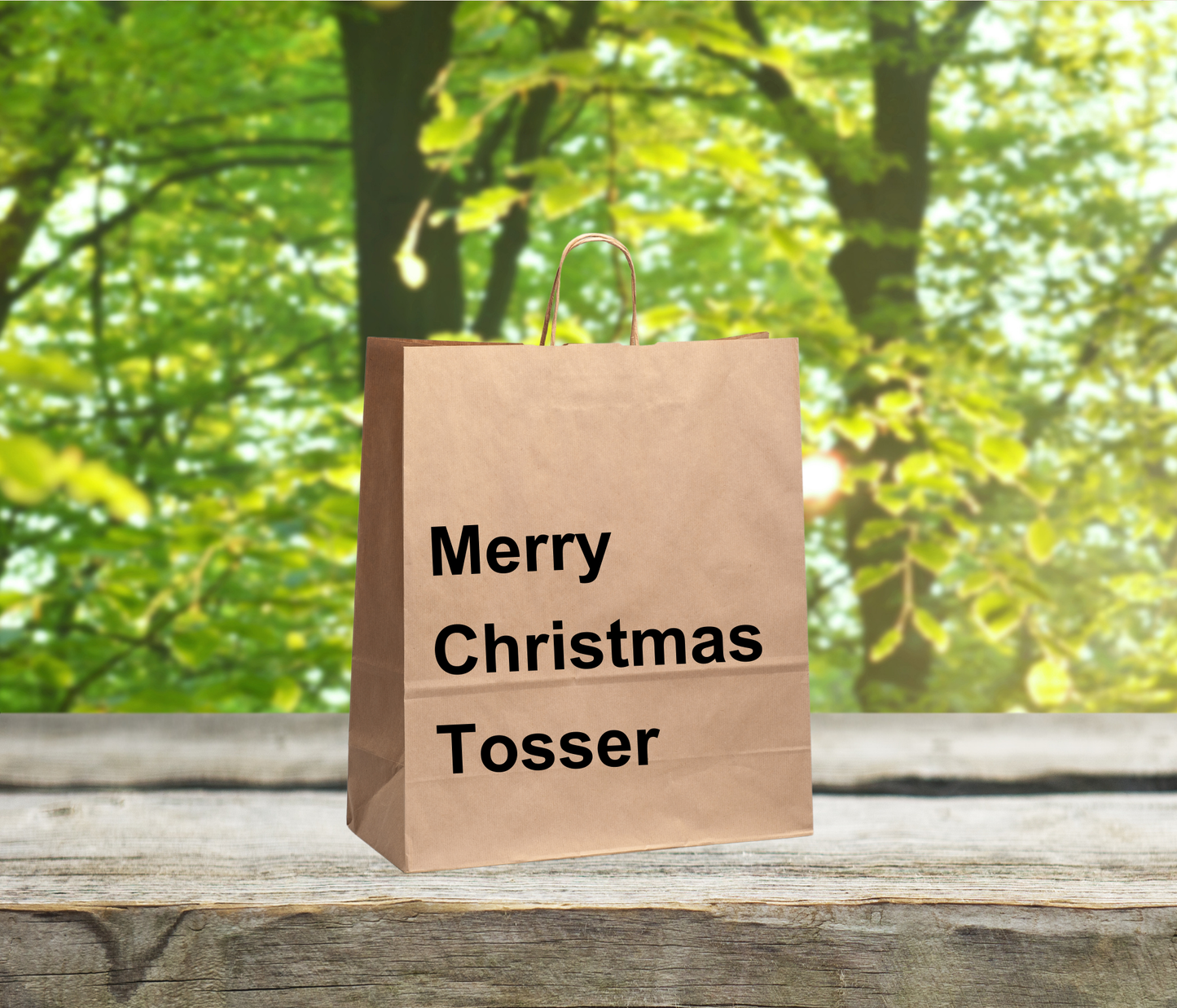 Funny Gift Bag – “Merry Christmas Tosser”