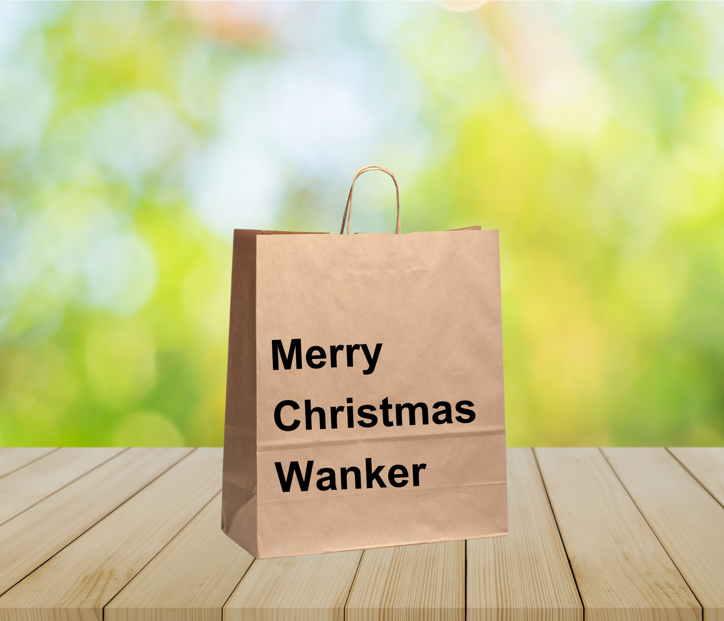 Funny Gift Bag – “Merry Christmas Wanker”
